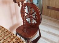 Grajewo ogłoszenia: Lampa podłogowa dębowa w kształcie kołowrotka antyczna... - zdjęcie